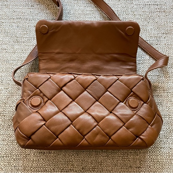 DUNE LONDON Woven Brown Leather Crossbody Bag - Picture 9 of 14